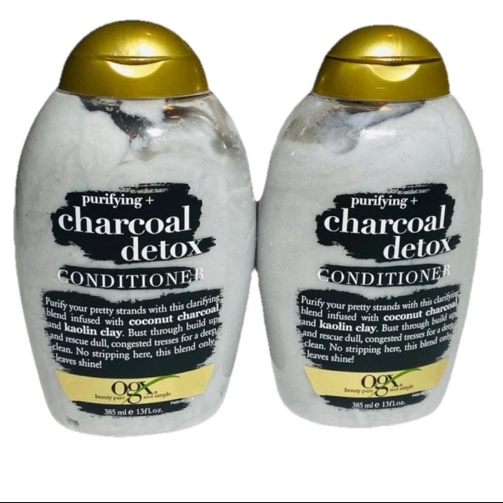 OGX Purifying+Charcoal Detox Conditioner 13 fl oz Lot Of 2  Hair Sulfate Free